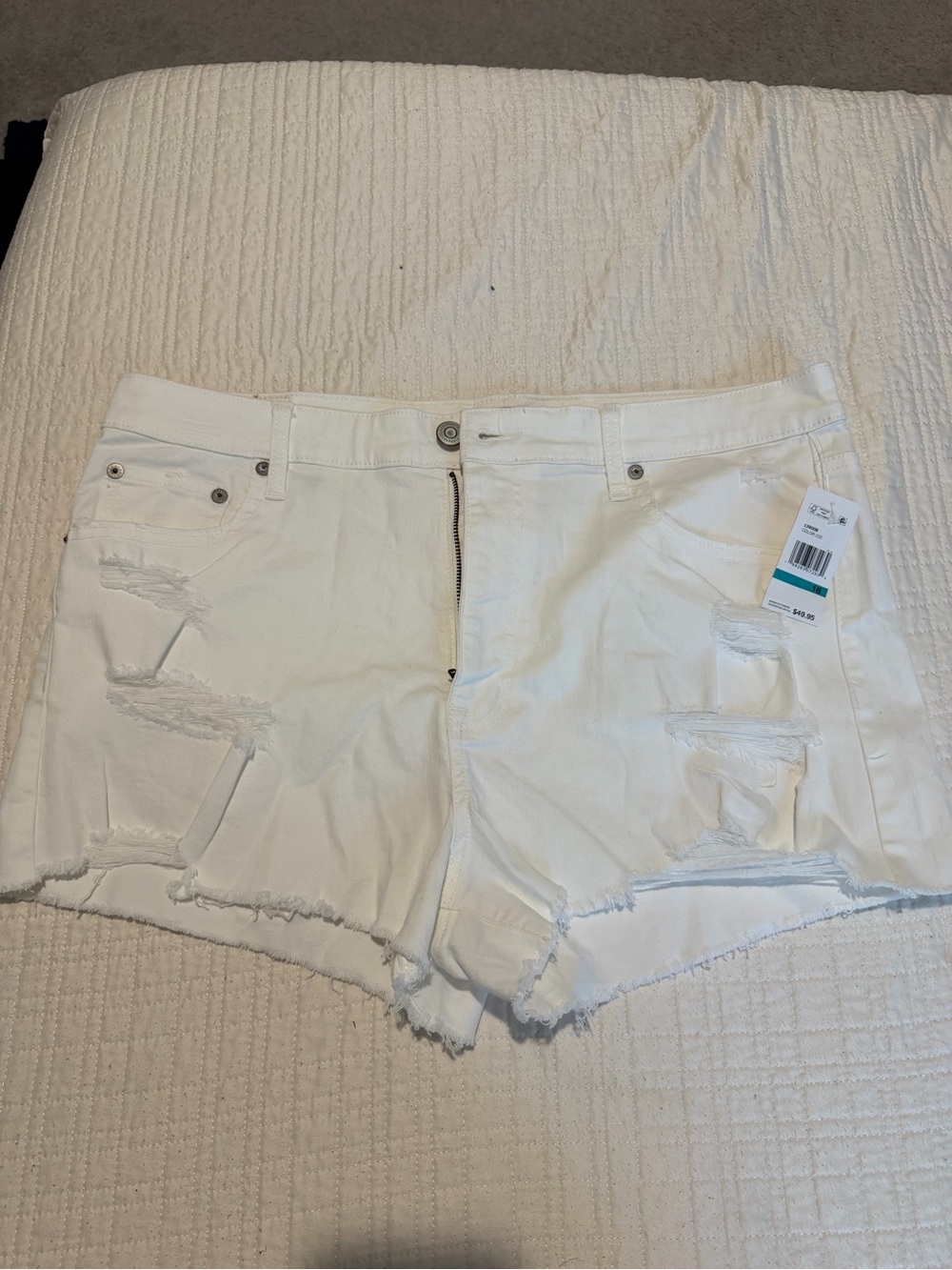 Aeropostale White VINTAGE HIGH RISE Shorts - Picture 5 of 7